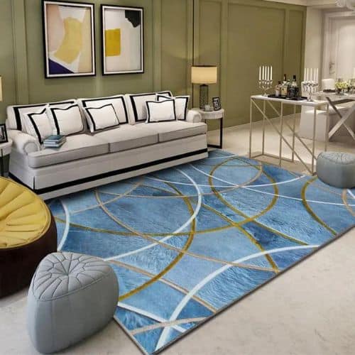 Photo showing a Modern rug in a living room of a house