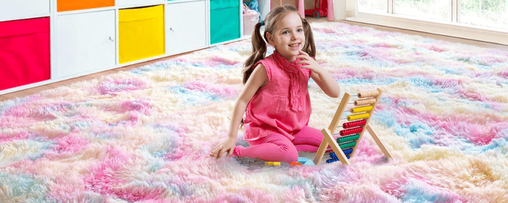 Consider your children's age before selecting the rug