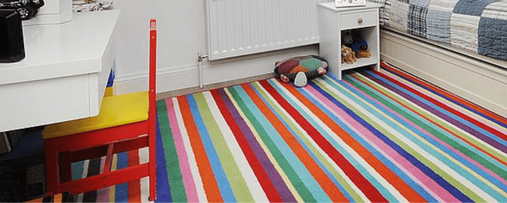 vibrant colours rug for kids room 